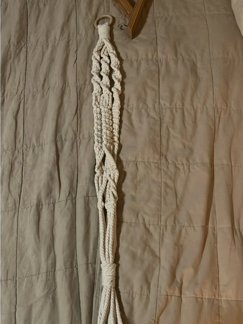 Handcrafted Macramé Plant Hanger - Cream
